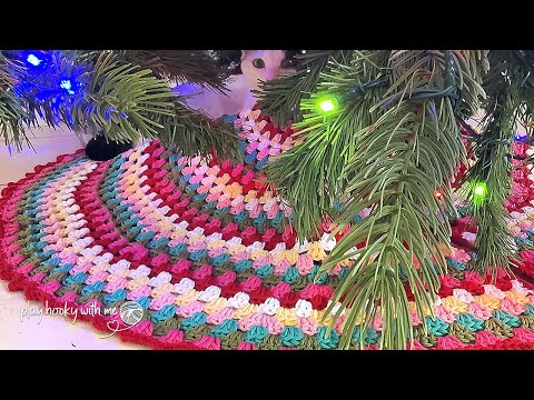 The Easiest Granny Tree Skirt You’ll Ever Crochet! 🎄 🤩