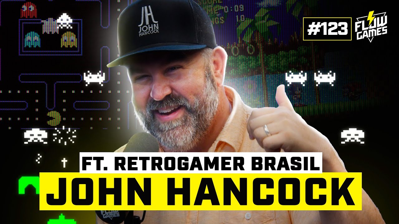 A MAIOR COLEÇÃO de GAMES do MUNDO ft. John Hancock e RetroGamer Brasil - #123 #flowgames