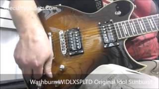 Video thumbnail for Washburn WIDLXSPLTD Original Idol Spalted Top Brown Sunburst by Specialty Traders