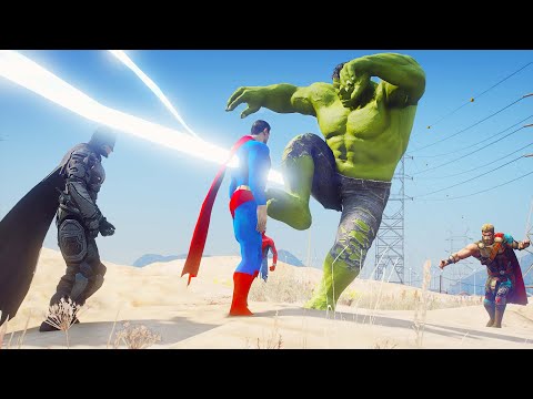 MARVEL vs DC HEROES EPIC BATTLE | Spiderman Thor Hulk VS Batman Superman and The Flash | HD