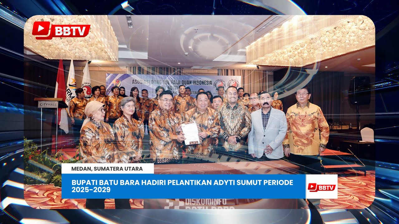 BUPATI BATU BARA HADIRI PELANTIKAN ADYTI SUMUT PERIODE 2025-2029