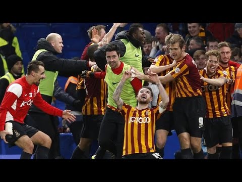 Chelsea 2-4 Bradford (Halliday) Goal 2015
