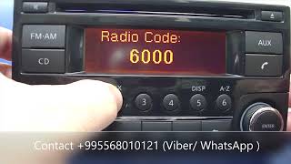 How To unlock Nissan Radio Code (Micra Qashqai Note Juke Primera Navara)