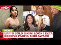 Urfi Javed S BOLD Look In Zebra Printed Bikini Ekta Kapoor Honoured With Padma Shri Award