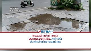 HANOI'S SIDEWALKS DEGRADED AFTER HEAVY RAIN#vietbao #vietbaovn #tintuc #hanoi #traffic #baolu
