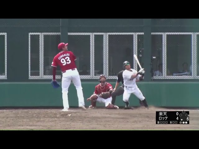 【ファーム】マリーンズ・細谷 レフトへ2ランホームラン!! 2018/6/8 M-E(ファーム)