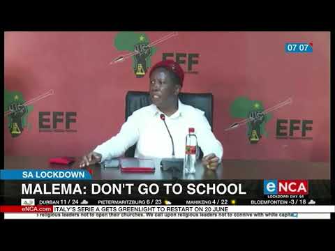 Schools not ready for reopening Malema