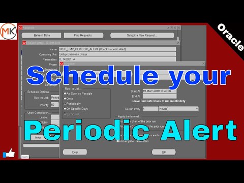 How to Create a Periodic Alert in Oracle EBS