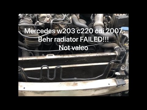Mercedes c class w203 c220 cdi / part radiator removal / Behr Transmission cooler Fail / not valeo