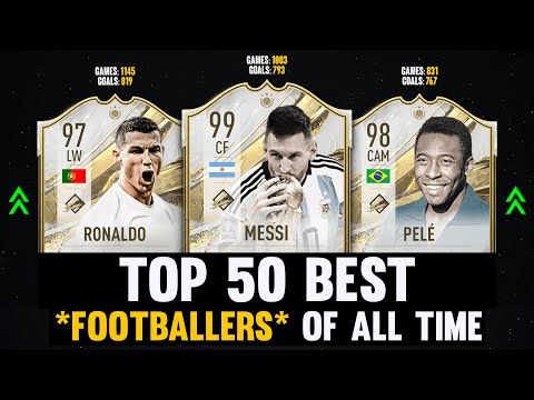 TOP 50 BEST FOOTBALL PLAYERS OF ALL TIME! 🤯😱 | FT. Messi, Pelé, Ronaldo...
