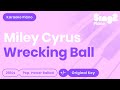 Wrecking Ball (Piano Karaoke Demo) Miley Cyrus ...