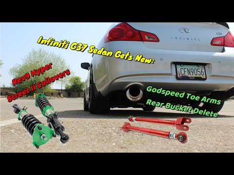 Infiniti G37 Sedan/ 370z - How to Install Coilovers (True Rear) & Godspeed Rear Toe Bucket Delete