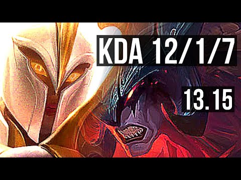 KAYLE vs AATROX (TOP) | 12/1/7, Rank 6 Kayle, Legendary, 400+ games | KR Grandmaster | 13.15