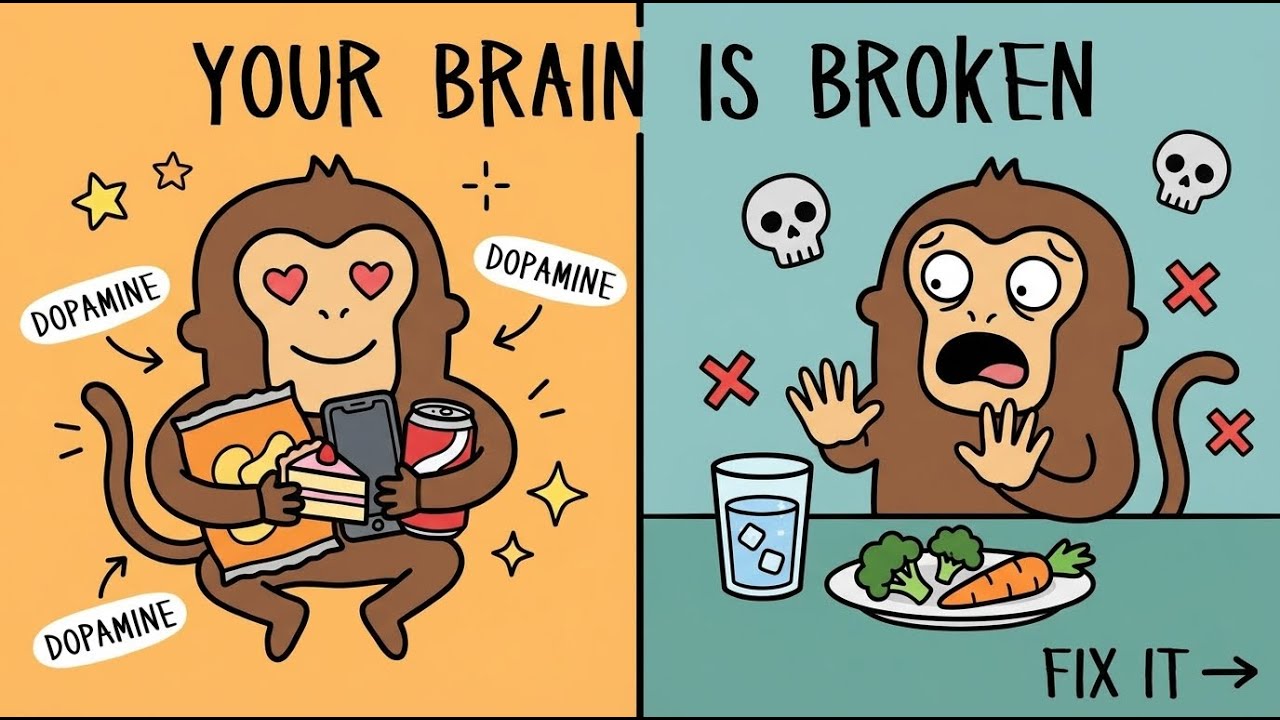 Why Monkey Can Scroll 6 Hours But Won't Drink Water (Brain Hack)