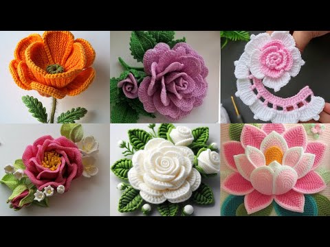 Crochet handmade flower design beautiful and very nice and cute flower design