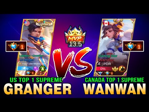 US Top 1 Supreme Granger vs. Canada Top 1 Supreme Wanwan ~ Mobile Legends