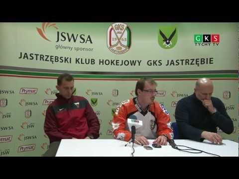 29. kolejka PLH. JKH GKS Jastrzębie - GKS Tychy 4:3. Konferencja prasowa.