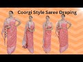Coorgi Style Saree Draping Traditional Look Of Karnataka Swati Dash