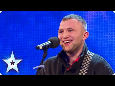 Robbie Kennedy with his acoustic guitar singing 'Iris'- Week 3 Auditions | Britain's Got Talent 2013