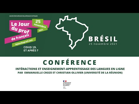 Conférence : « Interactions et enseignement-apprentissage des langues en ligne » - JIPF Brésil 2021