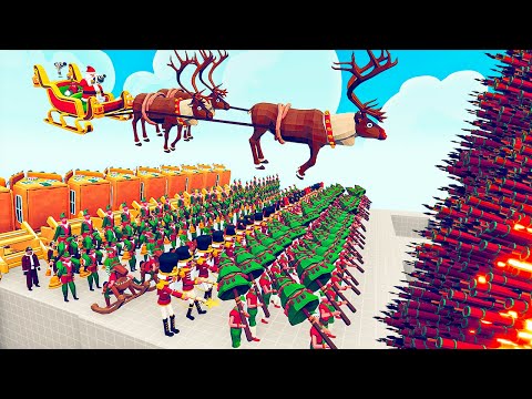 SANTA CLAUS TEAM vs EVERY FACTION + 2x EVERY GOD - Totally Accurate Battle Simulator TABS