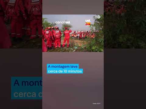 Tufão deixa mais de 6 mil pessoas ilhadas e exige resgate com pontes flutuantes na China