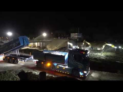 Gamla motorvägsbron på E22 är borta