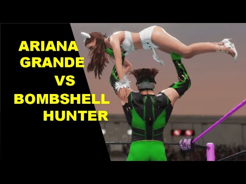 WWE-GLOW Ariana Grande vs Bombshell Hunter - Mixed Knockout Match