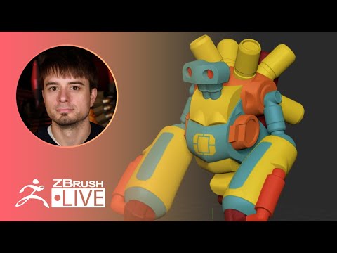 ZClassroom LIVE: Modeling Basics - Creating an IMM Robot - Pixologic Joseph Drust - ZBrush 2020