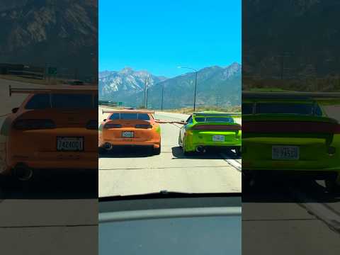 Fast and Furious cars Paul Walker Supra and Eclipse #fastandfurious