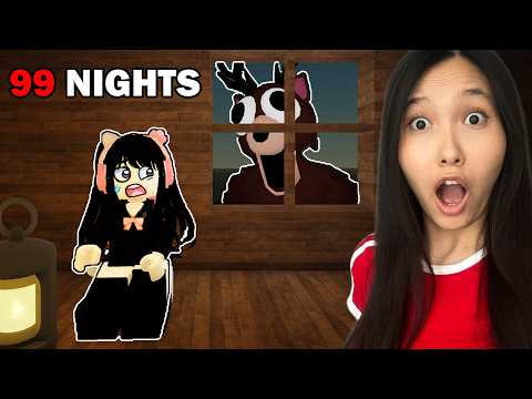 Surviving Roblox 99 NIGHTS IN THE FOREST...