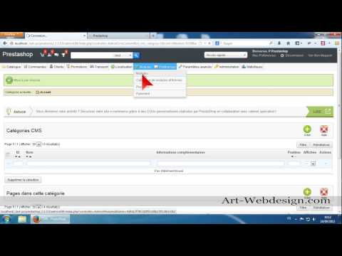 comment modifier header prestashop