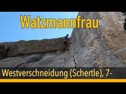 Westverschneidung (Schertle), 7-, on the Watzmannfrau West Face [HD]