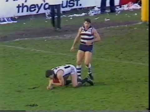 1986 VFL Round 15 Geelong Vs Collingwood at Kardinia Park Highlights of the first & last quarter