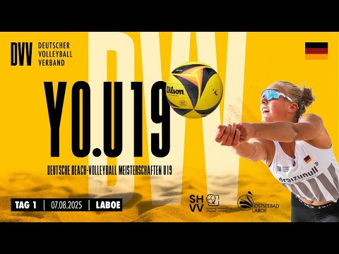 Tag 1 (07.08.2025) Deutschen Beachvolleyball Meisterschaft U19 Laboe - Center Court