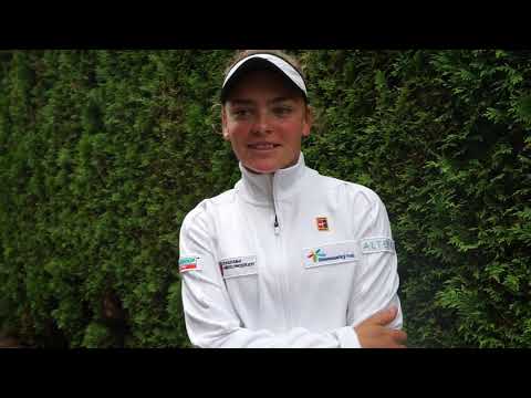 Sára Bejlek po výhře nad Nicole Gadient v rámci soutěže Barvy pro budoucnost by Moneta