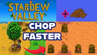 Chopping trees WAY FASTER in Stardew Valley. Special chopping technique! #shorts
