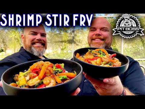 YOU HAVE TO MAKE THIS! SHRIMP STIR FRY ON THE PIT BOSS SIERRA GRIDDLE! FLAT TOP GRILL RECIPE