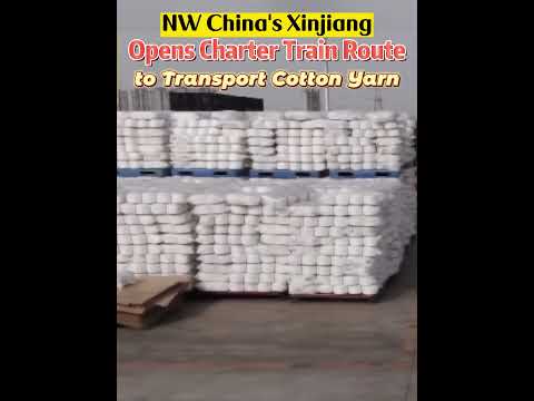 NW #China's #Xinjiang Opens Charter #Train Route to #TransportCotton Yarn #fyp