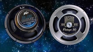 Video thumbnail for Peavey Blue Marvel vs. Celestion Vintage 30 by #guitarcher