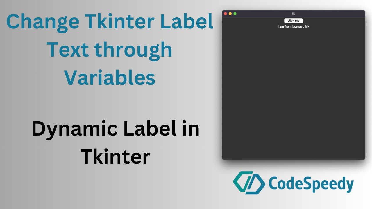 Change Label Text in Tkinter through variables