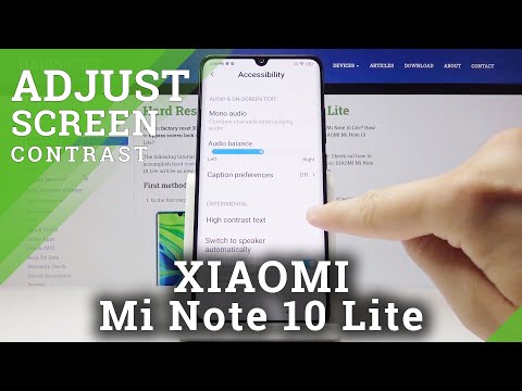 How to Activate High Contrast Text in Xiaomi Mi Note 10 Lite - Display Settings