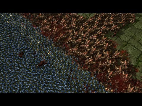 430 ULTRALISKS vs 5000 MARINES - Starcraft 2 MASSIVE Battles