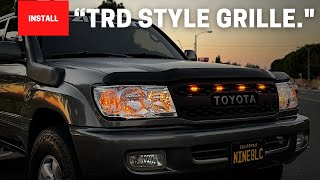 Installing "TRD Style Grille" for 1998 2002 Toyota Land Cruiser 100 Series.
