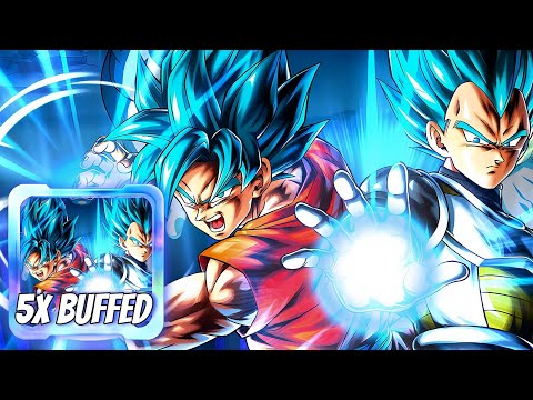 THIS DAMAGE IS INSANE!!! 5x ZENKAI BUFFED TAG SSB GOKU & VEGETA DESTROYS EVERYONE! (DB Legends)