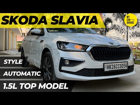 Skoda Slavia Style 1.5L TSI DSG | Top Model | Automatic | White Colour | Interior and Walkaround |