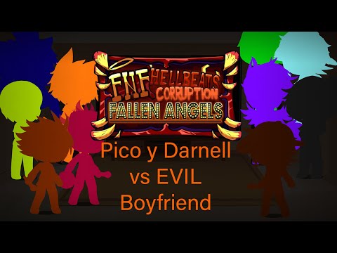Yo, Gachatubers Reaccionan a FNF Corruption: Hellbeats (Pico Darnell vs EVIL Boyfriend) (Parte 1/3)