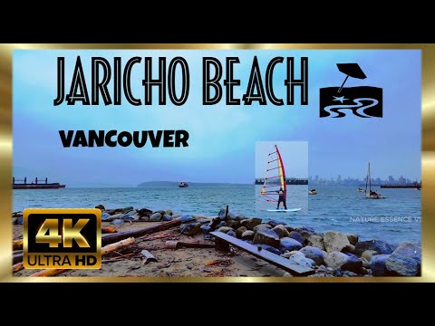 Beautiful Walk at Jericho Beach | Rain, Ocean Waves & Calm Views | 4K wallpaper 