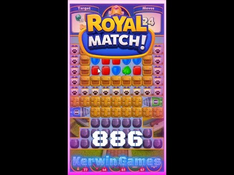 Royal Match Level 886 - No Boosters Gameplay