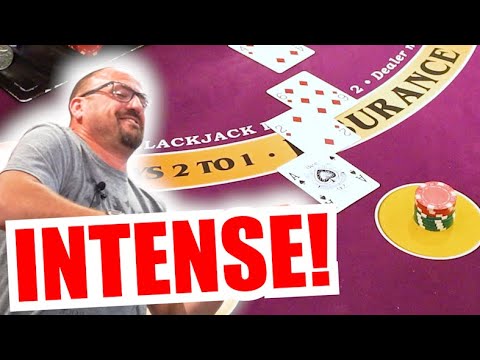 INTENSE GAMEPLAY   10 Minute Blackjack Challenge - WIN BIG or BUST #198 - YouTube